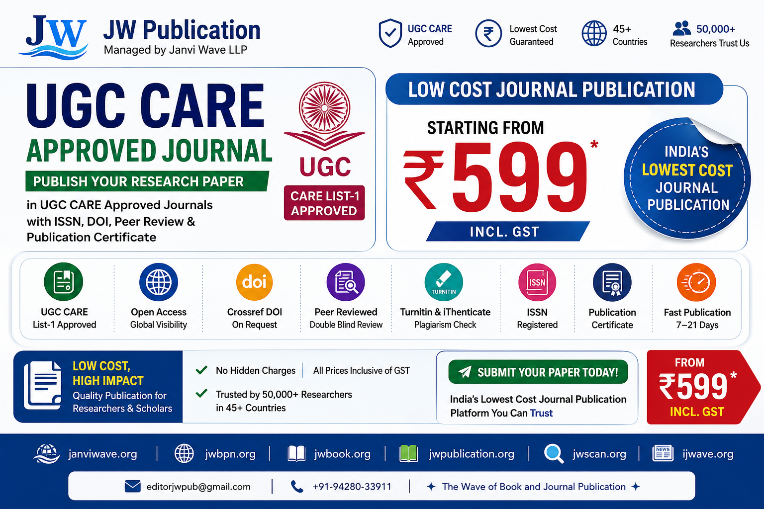 JW Publication — Low Cost Journal & Book Publication Platform